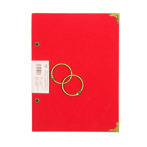 Small Fabric Ring Photo Album (Red)