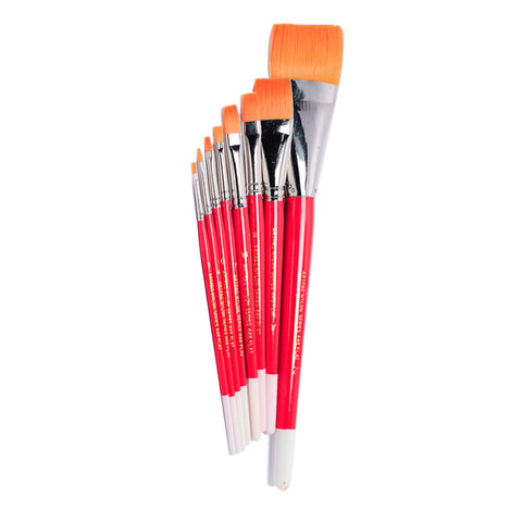 Artpac Nylon Series 448 Flat Brush (Set of 8)