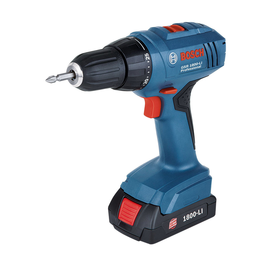 Bosch GSR 1800 LI Professional Cordless Drill Driver 2 x Battery