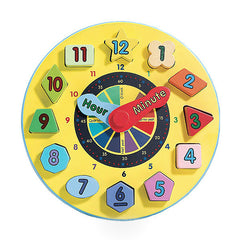 Melissa & Doug Wooden Shape Sorting Learing Clock