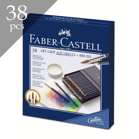 Faber-Castell Watercolour Pencil ART GRIP AQUARELLE (Studio Box of 38)