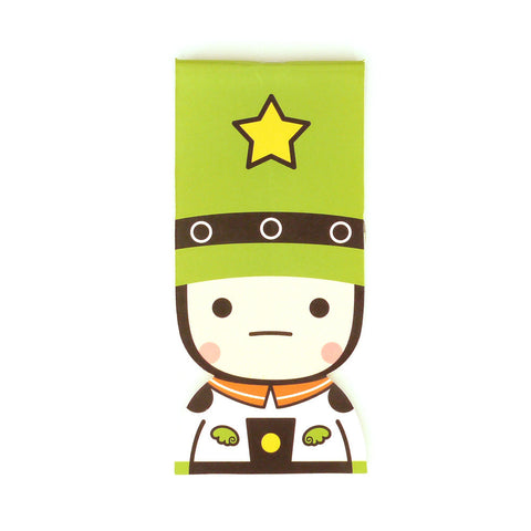 Cute Soldier Notepad - Lime